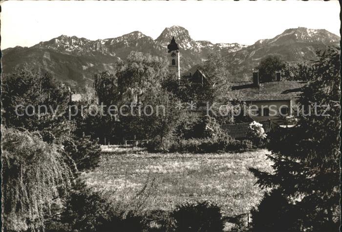 Bad Aibling Blick zur Kirche Alpen