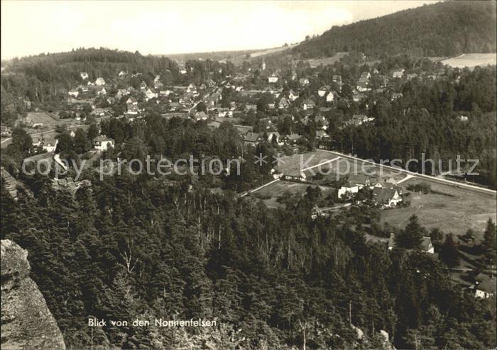 Jonsdorf Panorama Blick von den Nonnenfelsen Zittauer Gebirge