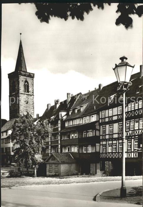 ERFURT  CITY Kraemerbruecke Steinboegen 15. Jhdt. Fachwerkhaus