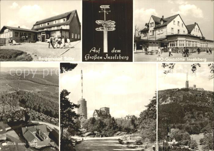 Grosser Inselsberg Berggasthof Stoehr HO Gaststaette Sender Turm