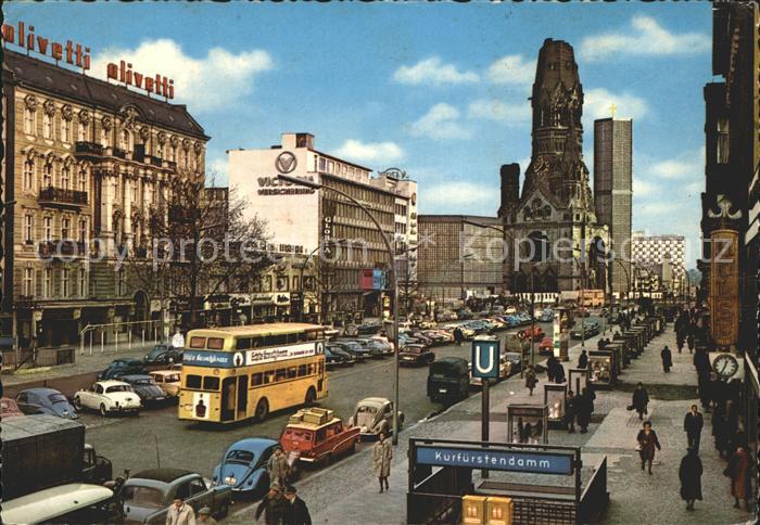 BERLIN  CITY Kurfuerstendamm Kaiser Wilhelm Gedaechtniskirche