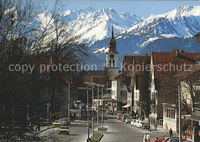 Sonthofen Oberallgaeu Promenadenstrasse Kirche Oberstdorfer Berge