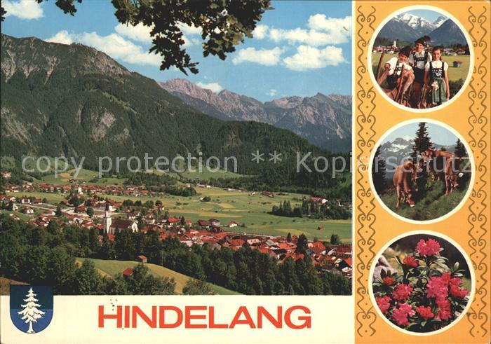 Hindelang und Bad Oberdorf Allgaeuer Alpen Trachten Kuehe Alpenrose