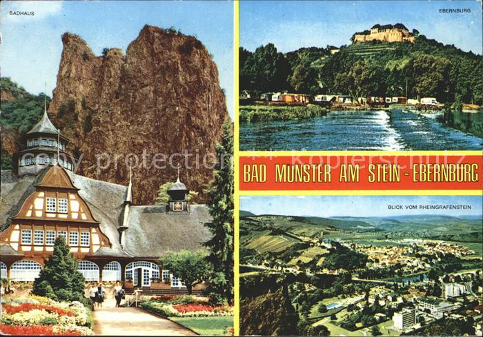 Ebernburg Badhaus Burg Nahe Blick vom Rheingrafenstein