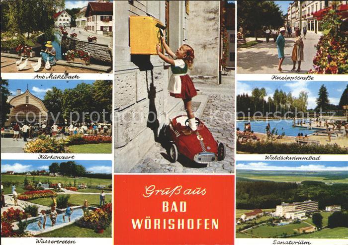 Bad Woerishofen Muehlbach Kurkonzert Wassertreten Maedchen Briefkasten Kneippstr