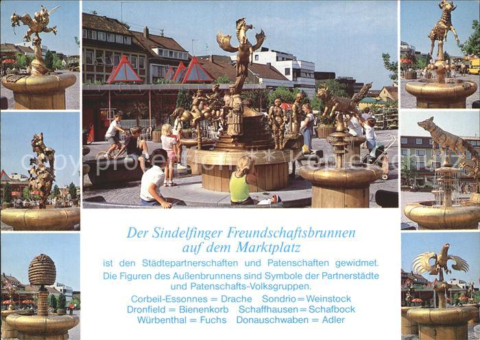 Sindelfingen Freundschaftsbrunnen Marktplatz
