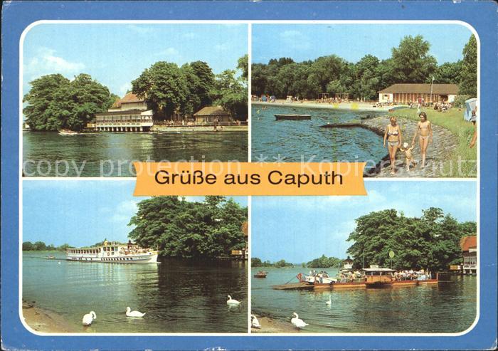 Caputh Gaststaette Am Faehrhaus Strandbad MS Seebad Templin Weisse Flotte Faehre
