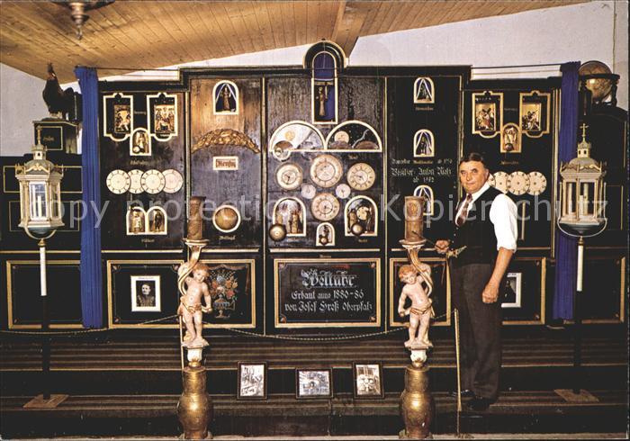 Stephanskirchen Simssee Weltuhr erbaut 19. Jhdt. Jos. Gress Restaurant Zum Goeck