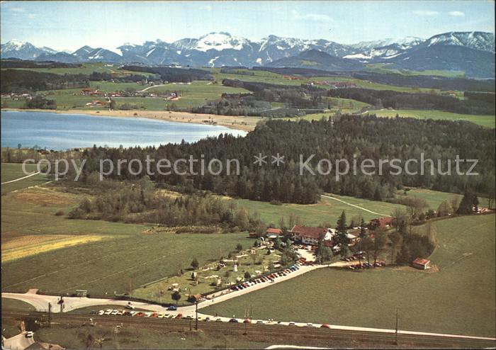 Stephanskirchen Simssee Weinstube zum Gocklwirt Alpenpanorama Fliegeraufnahme