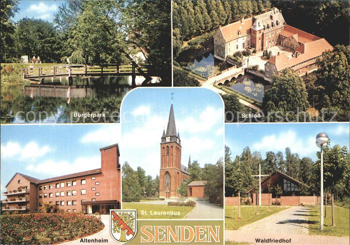 Senden Westfalen Buergerpark Schloss Altenheim St Laurentius Kirche Waldfriedhof