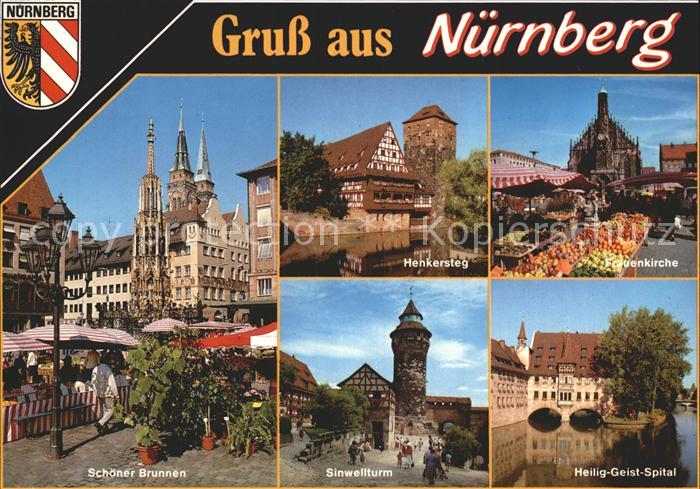 NueRNBERG  CITY Schoener Brunnen Markt Henkersteg Frauenkirche Heilig Geist Spi