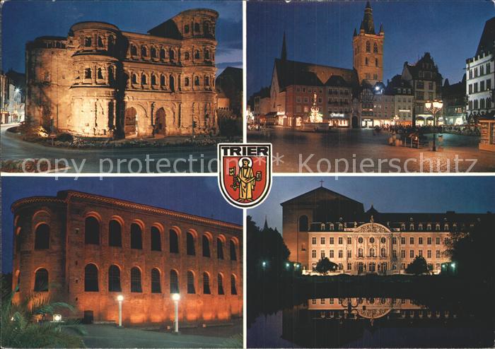 TRIER  CITY Porta Nigra Hauptmarkt Konstantin Basilika Kurfuerstliches Palais N