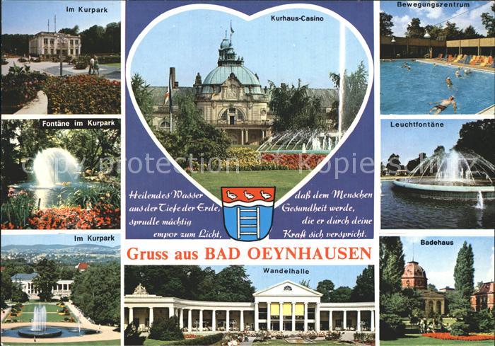 Bad Oeynhausen Kurpark Fontaene Kurhaus Casino Bewegungszentrum Leuchtfontaene B