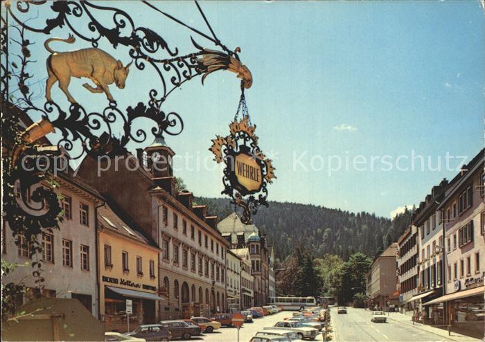 Triberg Hauptstrasse Gasthaus Tuerschild