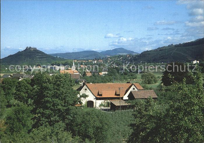 Staufen Breisgau Panorama Blick ueber Grunern Burgruine Schwarzwald