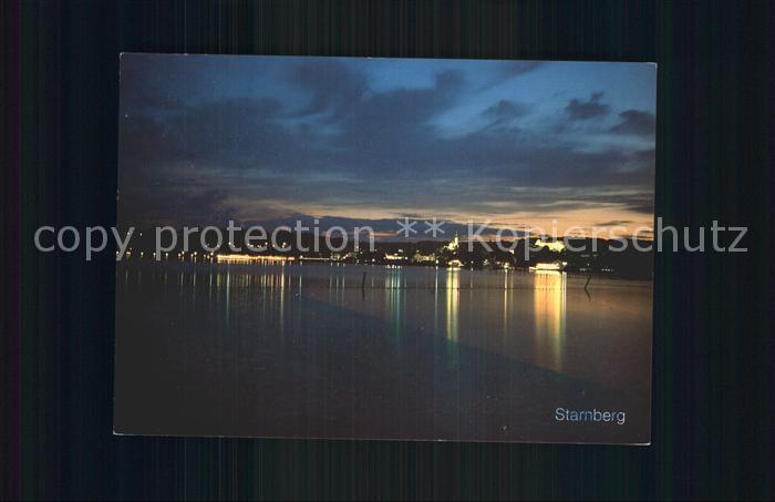 Starnberg Starnbergersee Bayern Starnbergersee bei Nacht