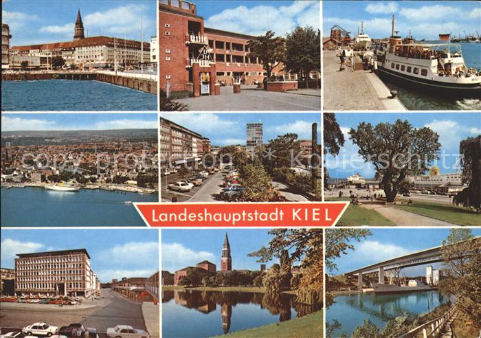 KIEL CITY Teilansichten Landeshauptstadt Hafen Faehre Kirche Bruecke