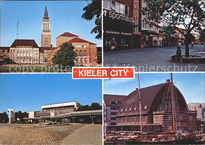 KIEL CITY City Landeshauptstadt Fussgaengerzone Segelschiff