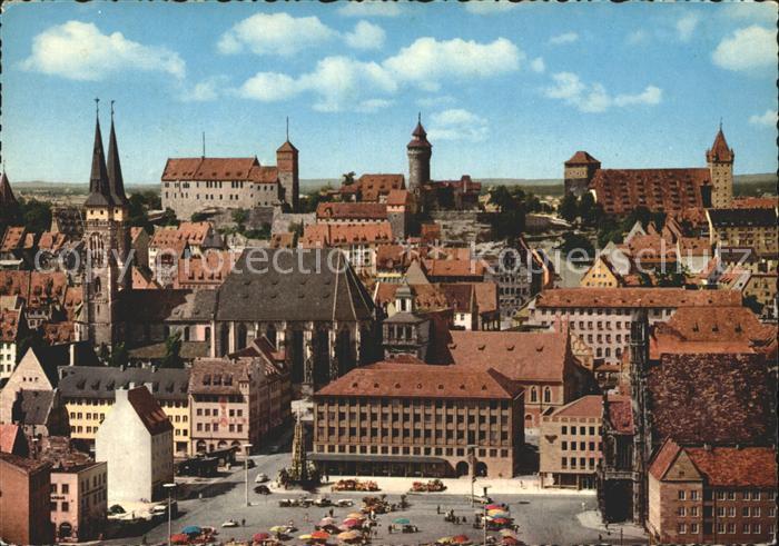 NueRNBERG CITY Blick ueber die Altstadt auf die Burg