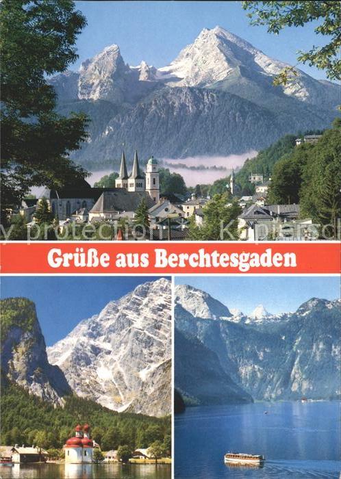BERCHTESGADEN Bayern Kirche Watzmann Koenigssee Schoenfeldspitze St Bartholomae