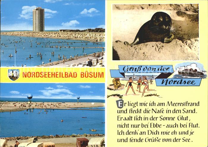 Buesum Nordseebad Strand Hotel Hochhaus Seehund