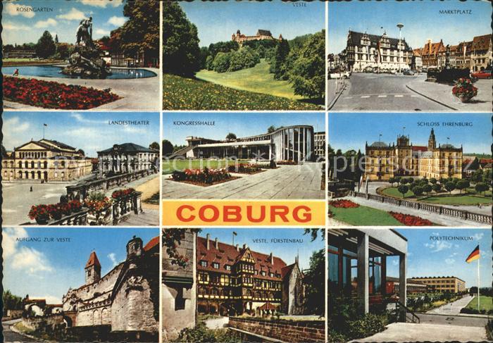 Coburg Bayern Rosengarten Veste Marktplatz Schloss Kongresshalle Theater Fuerst