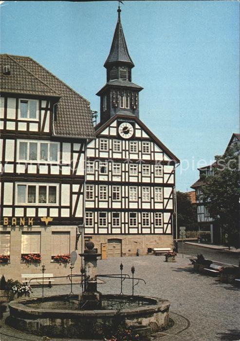 Allendorf Bad Sooden Rathaus Glockenspiel Marktbrunnen Fachwerkhaus