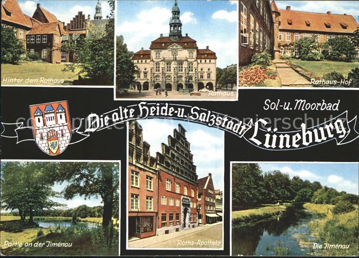 LueNEBURG  CITY Rathaus Hof Ilmenau Ratsapotheke Heidestadt Salzstadt