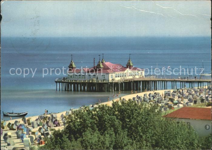 Ahlbeck Ostseebad Strand Strandcafe Seebruecke