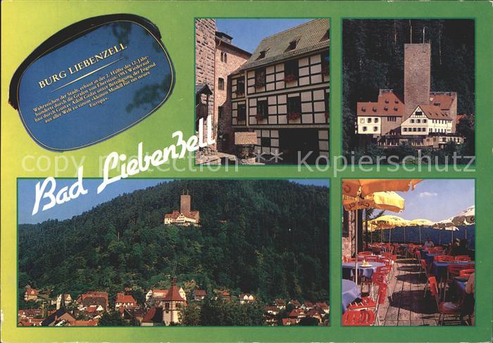 Bad Liebenzell Blick zur Burg Restaurant Terrasse