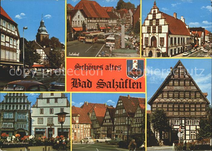 Bad Salzuflen Kirche Salzhof Rathaus Buergermeisterhaus Fachwerkhaeuser Haus Bac