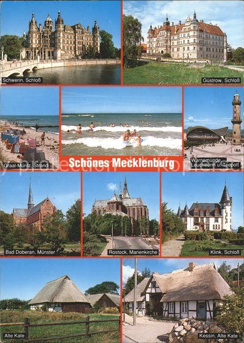 Mecklenburg Sehenswuerdigkeiten der Region Schloesser Leuchtturm Muenster Kirche