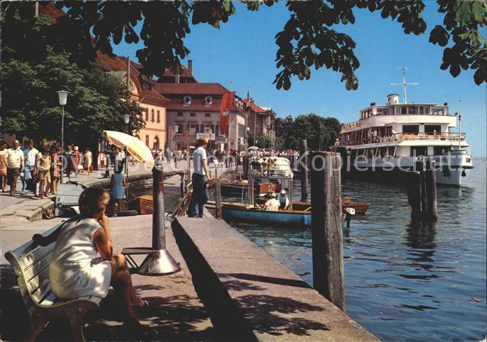 ueberlingen Bodensee Hafen Faehre Uferpromenade