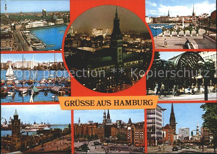 HAMBURG CITY Jungfernstieg Alster Seglerhafen Landungsbruecken Rathaus Altstadt