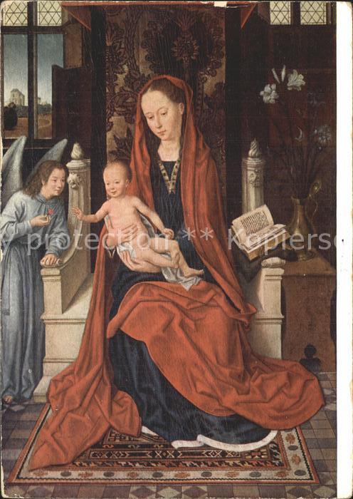 Religion Memling Thronende Maria mit Kind und Engel