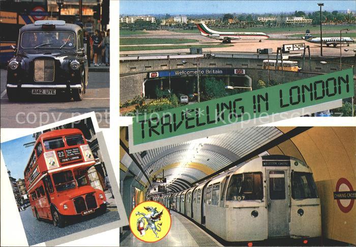 U-Bahn Subway Underground Metro Autobus Flugzeug Heathrow Airport London