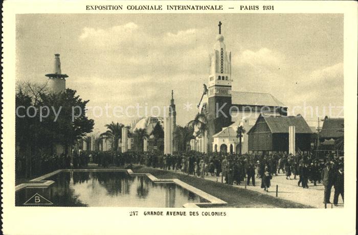 Exposition Coloniale Internationale Paris 1931 Grande Avenue des Colonies