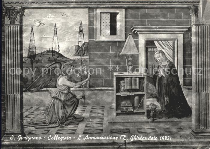 Kuenstlerkarte D. Ghirlandaio Collegiata L'Annunciazione S. Gimignano