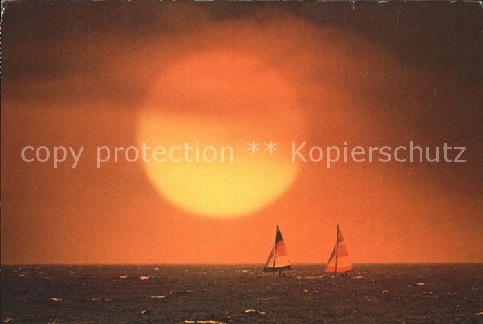 Segelboote Riviera Ligure Sonnenuntergang