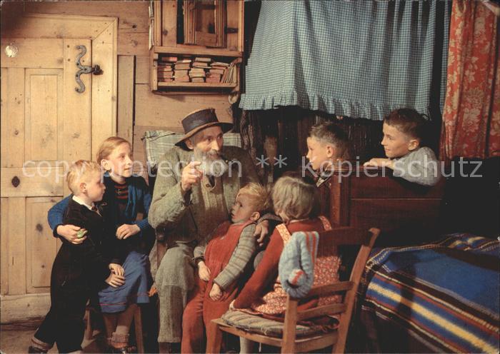 Kinder Child Enfants Der Grossvater erzaehlt