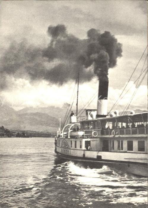 Dampfer Seitenrad Vevey