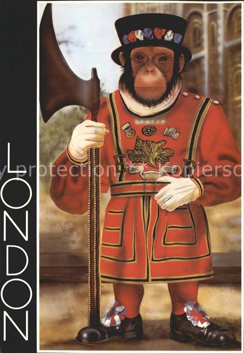 Vermenschlicht Affe London Yeoman-Warder Wache