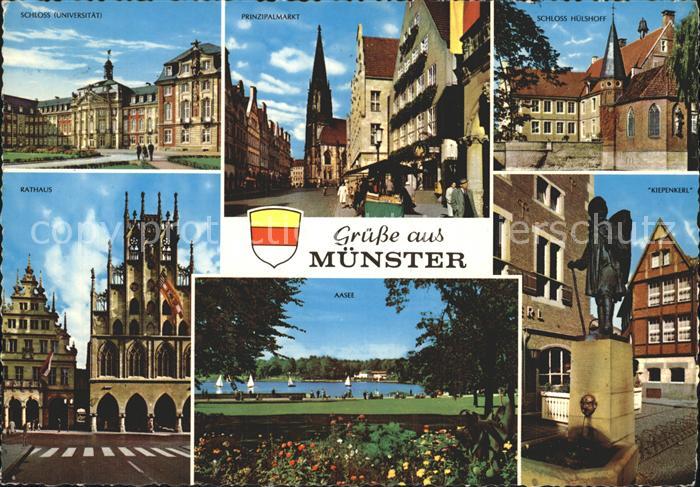 Muenster Westfalen Schloss Universitaet Rathaus Aasee Prinzipalmarkt Schloss Hue