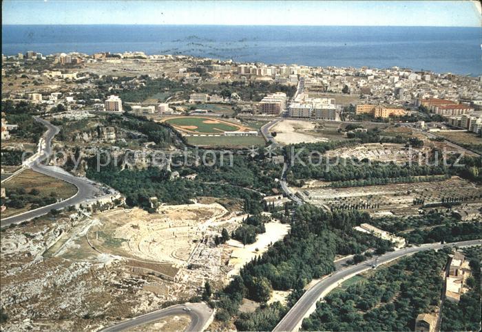 Siracusa Fliegeraufnahme Archaeologischer Bezirk