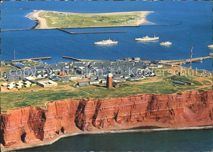 HELGOLAND Insel Schleswig-Holstein Fliegeraufnahme von Westen auf Oberland und D