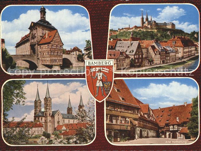 Bamberg Altes Rathaus Dom Alte HofhaltungRegnitz mit Michaelsberg