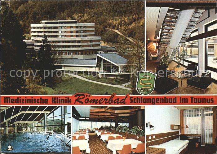 Schlangenbad Taunus Medizinische Klinik Roemerbad Speisesaal Einzelzimmer Schwim