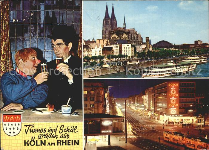 Koeln Rhein Rheinufer mit Dom Kaiser Wilhelm Ring