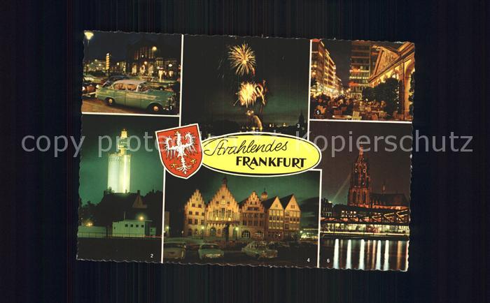 Frankfurt Main Hauptbahnhof Henninger-Turm Feuerwerk