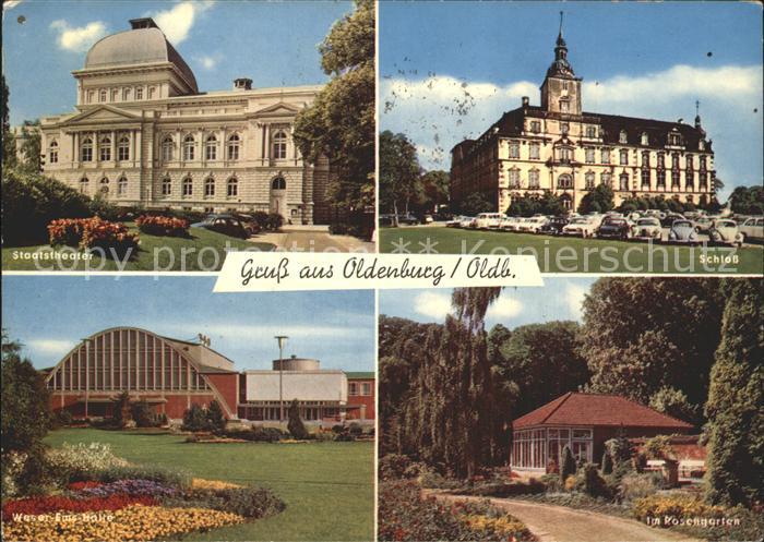 Oldenburg Niedersachsen Schloss Staatstheater Rosengarten